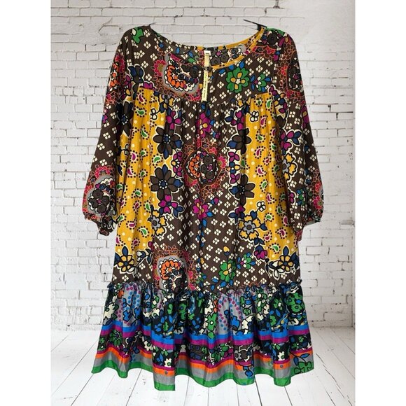 Anthropologie Uncle Frank Dress Womens Size XS Casual Boho Artsy Funky Hippie - Picture 1 of 7